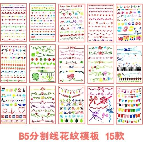 17.8*25.9CM Bunting Shield DIY Cake Scrapbook Stencils Hollow Embellishments Printing Lace Ruler Valentines Day Cover Template