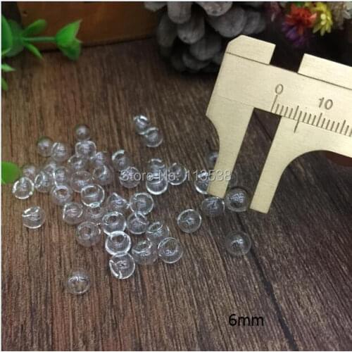 20pieces per lot 6mm glass globe with 3mm hole Glass bottle empty vial pendant jewelry findings