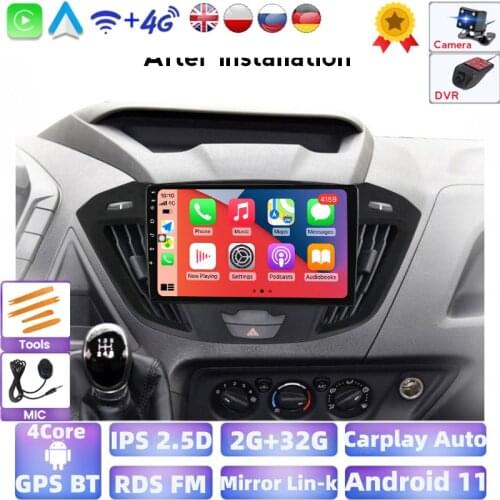 4core Car Multimedia Player For Ford transit Tourneo Custom 2016-2020 Android 2G+32G Radio Stereo Screen GPS Navigation System