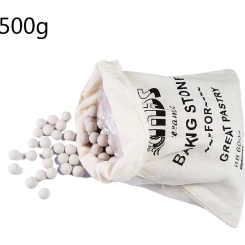 500g Cordierite Pie Baking Beans Beads Press Stone Weights with Storage Bag High Temperature Resistance