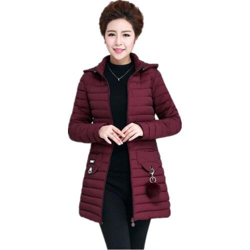 6Xl Parkas Winter Jacket Women Hooded Midaged Parkas Pattern Slim Long Parka Woman Plus Size Winter Coats and Jackets Oversized