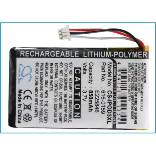 Cameron Sino 850mAh battery for APPLE iPOD 10GB M8976LL/A 15GB M9460LL/A 20GB M9244LL/A 30GB M8948LL/A 3th Generation 616-0159