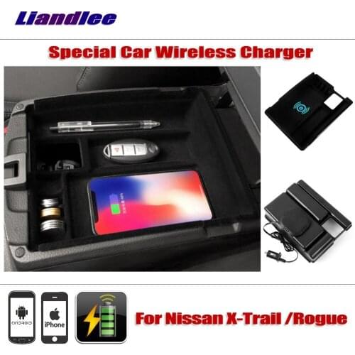 Accessories For Nissan X-Trail Rogue Special Car Wireless Charger Storage For IPhone Android Phone Battery Charger