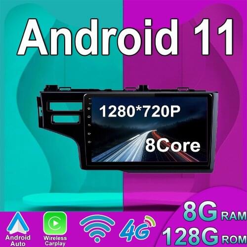 6+128G Android 11 For Honda Jazz 3 2015 - 2020 Fit 3 GP GK 2013 - 2020 Car Radio Multimedia Player navigation stereo No 2din