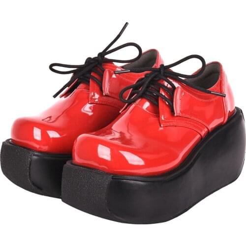 Angelic imprint new woman girl lolita cosplay punk shoes lady high round heels pumps women princess dress party shoes 10cm 9638