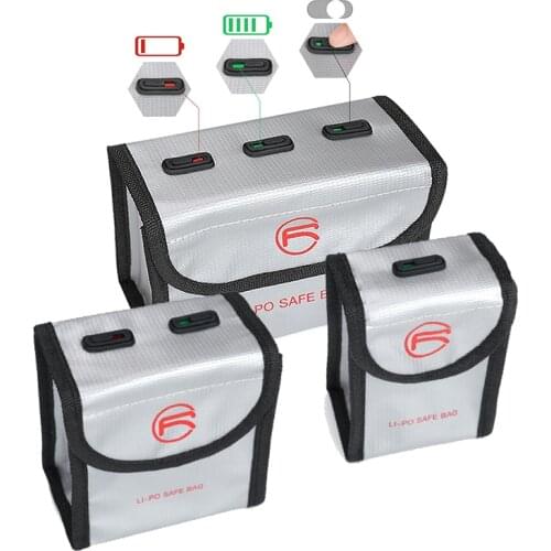 Battery Safe Storage Bag for DJI FPV Combo Batteries Explosion-Proof Fireproof Protective Case for DJI FPV Drone Accessory