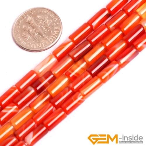 Column Tube Sardonyx Carnelian Beads Natural Stone Beads DIY loose Beads For Jewelry Making Beads Strand 15 Inches wholesale