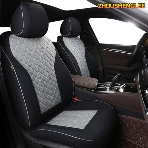 ZHOUSHENGLEE Custom FLAX car seat covers For BMW 1 Series E81 E82 E87 E88 F20 F21 F52 F40 2 Series F22 F23 F44 F45 F46 car seat
