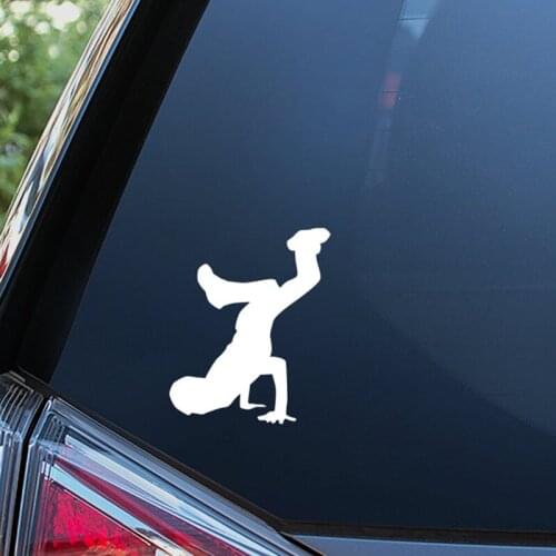 Black/Sliver Break Dancer Sticker Bumper Stickers Waterproof Rear Windshield Vinyl Decor Cartoon Car Accessories S295