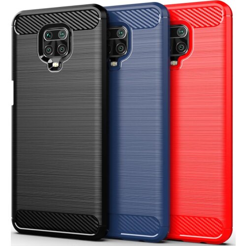 For Xiaomi Redmi Note 9S Case Soft silicone Carbon Fiber Armor Shockproof Protective back cover cases for redmi note 9 Pro Max