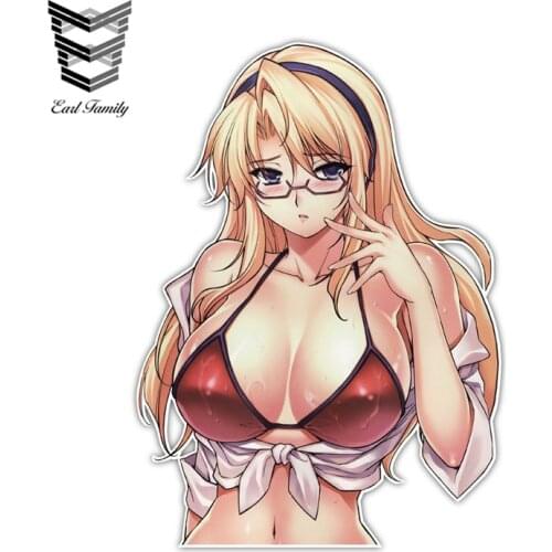 EARLFAMILY 3D Sexy Car Stickers Love Live! Nishikino Maki Anime Girl Vinyl Decal Window Wiper Decal DIY Car Styling Accessories