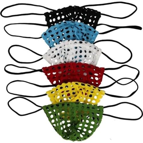 6PCS/Lots Men Thong G-string Jockstrap Mesh Breathable Transparent Gay Underwear String Homme T-back Thongs Male G String Tangas