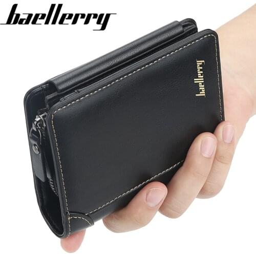 2021 New Leather Men Wallets High Quality Zipper Short Desigh Card Holder Male Purse Vintage Coin Holder Men Wallets