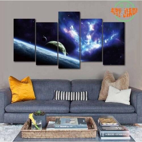 New 5 Pieces/sets Canvas Art 5 panels Stars Universe Space Canvas Paintings Decorations For Home Wall Art Prints Canvas \C-818