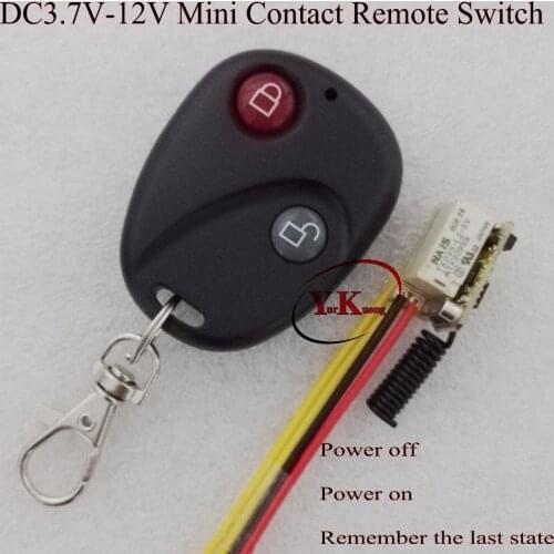 Remember the last state mini remote control switch power saving wireless switch micro contact remote switch 3.7V 4.5V 6V 7.4V 9V