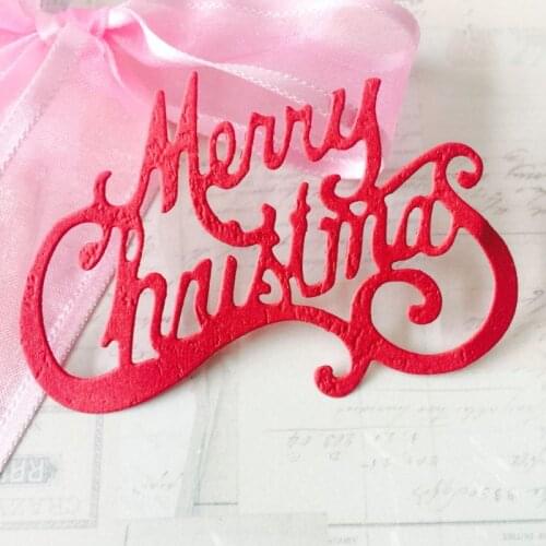 Merry Christmas Cutting Dies Stencil DIY Scrapbooking Embossing Album Paper Gift QW