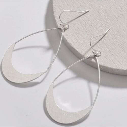ZWPON 2020 New Zinc Alloy Simple Hollow Water Drop Statement Earrings for Women Fashion Jewelry Earrings Wholesale