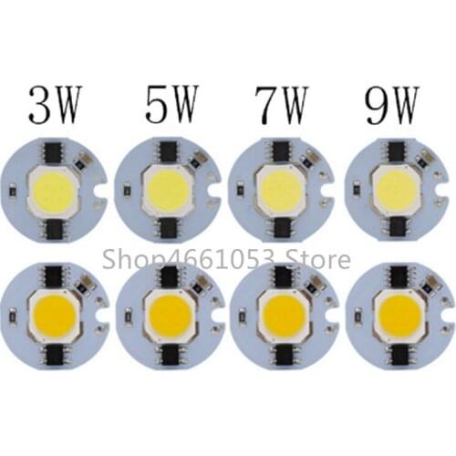 LED COB Chip 110V 220V 9W 10W 20W 30W 50W LED Bulb Lamp Input Smart IC Flood Light Spotlight