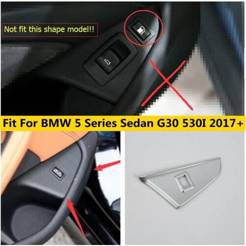 Yimaautotrims Rear Tail Trunk Adjust Switch Button Frame Cover Trim Fit For BMW 5 Series Sedan G30 530I 2017 - 2021 ABS Interior