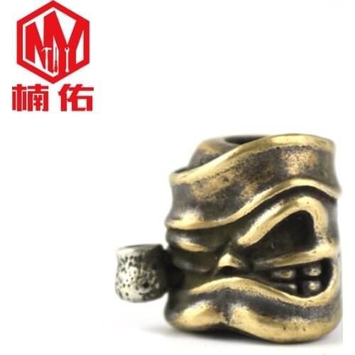 1PCS EDC Paracord Brass Retro Distressed Popeye Outdoor Tool Accessories Backpack Decoration