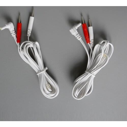 2 Pieces Replacement Jack DC Head 2.35mm Electrode TENS Unit Lead Wires Connector Cables