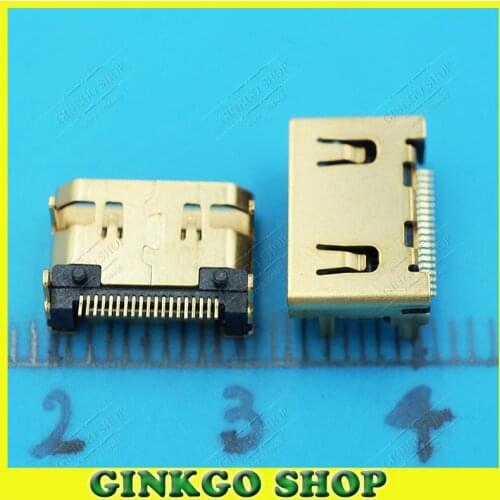 20pcs/lot Mini HDMI-compatible female 19pin Jack Connector for Tablet PC Notebooks ect Free Shipping