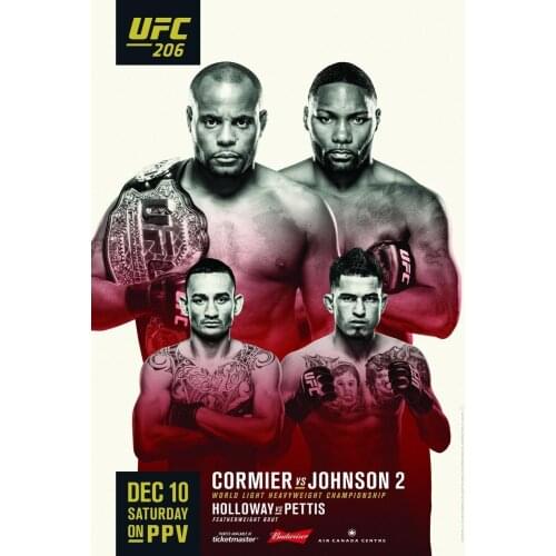 206 Fight - Daniel Cormier vs Anthony Johnson 2 Art Film Print Silk Poster Home Wall Decor 24x36inch