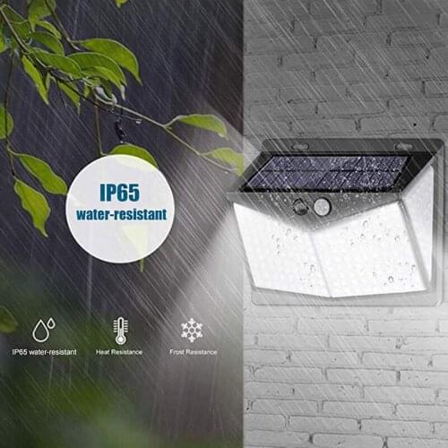 208 LEDs Solar Wall Lamp LED Light 3 Modes PIR Motion Sensor 270° Wide Waterproof Garden Light Outdoor Path Security Light