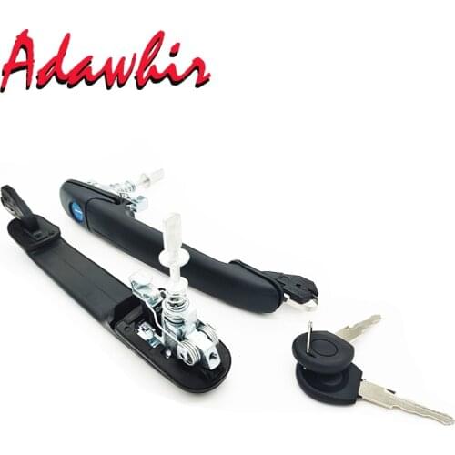 6N0837207C/D 2PCS FRONT LEFT RIGHT DOOR HANDLE WITH 2 SAME KEYS FOR POLO 6N 6N1 6N2 SHARAN SEAT ALHAMBRA GALAXY