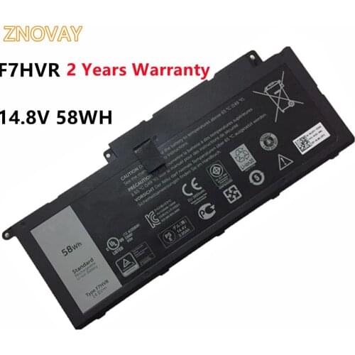 ZNOVAY F7HVR G4YJM 062VNH T2T3J Laptop Battery For Dell Inspiron 17 7000 7737 7746 14 15 15r 5545 7537 14-7437 14.8V 58WH