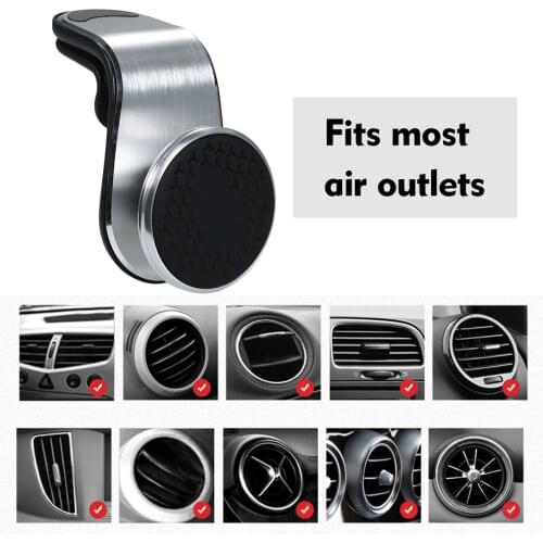 Universal Magnetic Car Phone Holder For iPhone 11 XR Air Vent Mount Phone Mount Car Cellphone Holder Black For Samsung 10s