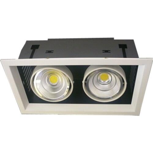 Free Shipping 10W / 20W Square COB LED ceiling Grille light Warm White/White/Cold White LED Recessed Down lamp AC85-265V