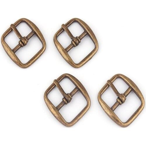 18mm Bronze Metal Adjustable Belt Slide Buckles,Rectangle Purse Buckle Dog Collar Bag Strap Buckle Handbag Webbing Hardware DIY