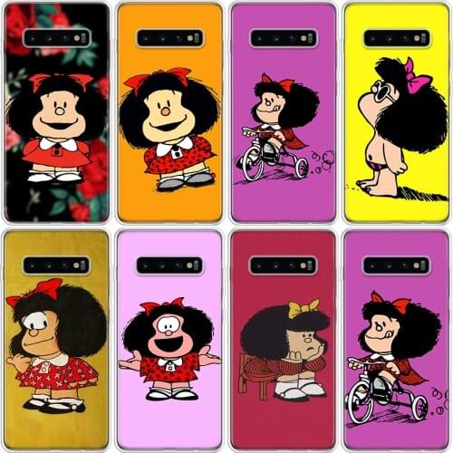 Mafalda is cute Phone Case For Samsung Galaxy A51 A71 A50 A70 A90 A10S A20S A20E A21 A30 A40 A41 A01 M30S A6 A7 A8 A9 A10Plus Co