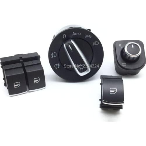 Chrome headlight switch mirror switch Window Switch for Volkswagen VW passat B6 Eos Golf 5 6 R32 GTI mk5 mk6 5K3 959 857