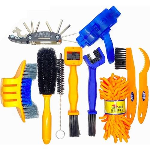Cleaner Bicycle Chains Bike Chain Cleaner Cycling Cleaning Kit Current String Brush Accessories for Mountain, Road, City, BMX