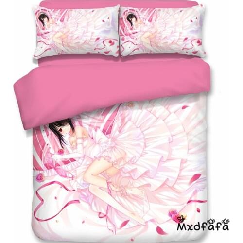 Mxdfafa Anime DATE A LIVE Quilt cover Comforter Bedding Sets Duvet Cover Set Include 1 Duvet Cover and 2 dakimakura cover