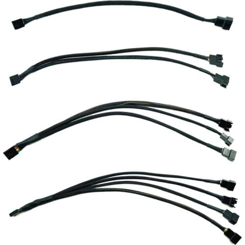 Mainboard CPU 4 PIN Fan Extention Cables PWM 4P Adapter Cable Computer Case Mainboard 4 PIN Power Cables Connectors Fan Splitter