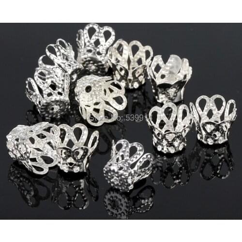 6MM 1500Pcs/lot Silver/Gold/Bronze Plated Goblet Metal Bead Caps Jewelry Findings