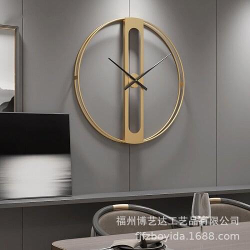 Modern Design Metal Wall Clocks Retro Nordic Iron Round Large Outdoor Wall Clock Big Size Reloj Pared Home Decoration DL60WC