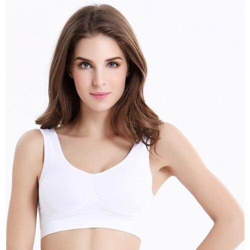 Mozhini S-3XL big size Stretch push up bra Shockproof fixed quick-drying vest women bra big size 3XL unadjustable Strap vest bra