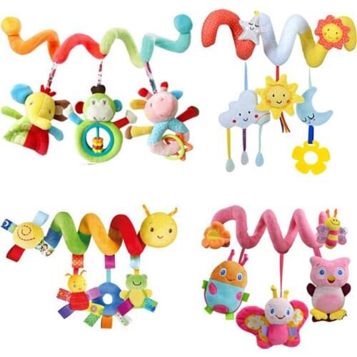Early Development Soft Infant Crib Bed Stroller Toy Spiral Baby Toys For Newborns Car Seat Hanging Bebe Bell Rattle Toy For Gift