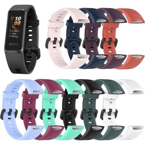 Soft Silicone Strap Replacement Watch Band for HUAWEI Band 4 / Honor Band 5i Sports Wristbands Bracelet Smart Watch Accessories