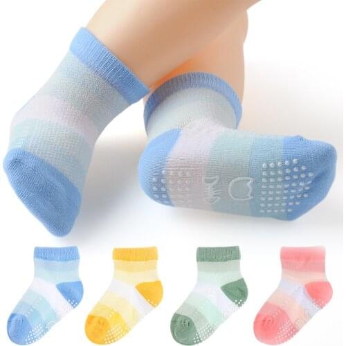 Baby Non-Slip Socks Thin Baby Mesh Floor Socks Boys And Girls Summer Indoor Toddler Spring And Summer