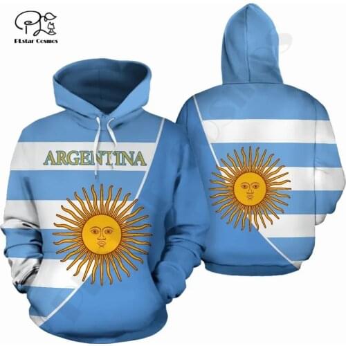 PLstarCosmos 3DPrint Newest Argentina Sport Country Flag Unique Men/Women Cozy Hrajuku Casual Streetwear Hoodie/Zip/Sweatshirt 7