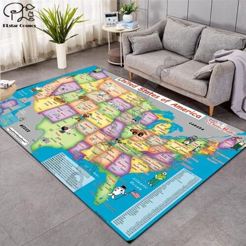Educational floor playmats kids 3D Print Carpet Hallway Doormat Anti-Slip Bathroom Carpets Kids Room Absorb Water Kitchen-8