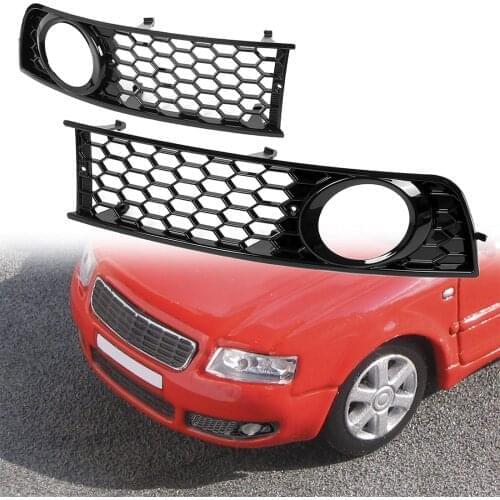 2 PCS Front Lower Side Fog Light Grille Grill Bumper for Audi A4 B6 Sedan Model 2001 2002 2003 2004 2005