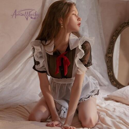 French Maid Dress Cute Lolita Girls Woman Amine Cosplay Maid Costumes Waitress Maid Costumes Kawaii Maids Outfits