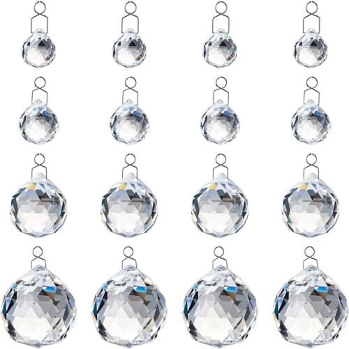DIY Hanging Pendants Making Kits Transparent Teardrop Glass Pendants Charms Stainless Steel Chandelier Connectors Clips Pins