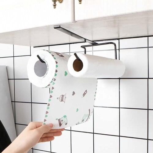 Bath Accessories Shelf Under Cabinet Paper Roll Rack Towel Holder Tissue Hanger Toilet Paper Towel Storage Rack Cupboard Shelf